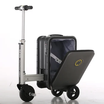 Ingyenes szállítás Thaliand Airwheel Okos Meglovagolható Bőrönd Poggyász Esetekben Teleszkópos Elektromos Robogó SE3 S