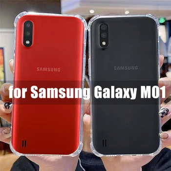 Világos, Ütésálló védőtok Samsung Galaxy M01 Vékony Átlátszó Telefon burkolata Samsung Galaxy M 01 Érdekesség 5.7 Inch