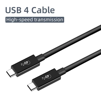 USB4 Kábel 8K HD-c-Típusú USB-C PD100W 5A Thunderbolt 3 Kompatibilis az Összes USB Port 40Gbps
